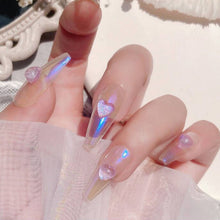 Load image into Gallery viewer, 1 Box Nail Art Polarized Symphony Heart Diamond Shiny Pearl Heart Shaped Three-dimensional Nail Decoration Manicure Accessories