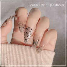 Load image into Gallery viewer, Leopard Butterfly Nail Art Sticker Decoration Waterproof Durable Adhesive Nail Stickers Manicure Accessories
