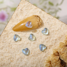 Load image into Gallery viewer, 100pcs 6mm Nail Art Gilt Small Peach Heart Jewelry Glossy Glitter Flat Bottom Resin Love Nail Jewelry Decoration