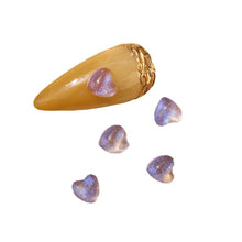 Load image into Gallery viewer, 100pcs 6mm Nail Art Gilt Small Peach Heart Jewelry Glossy Glitter Flat Bottom Resin Love Nail Jewelry Decoration