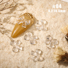 Load image into Gallery viewer, 100pcs Nail Art Transparent Bow Jewelry Resin Glossy Love Simple Nail Jewelry Nail Art Decoration Manicure Accessories