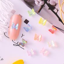 Load image into Gallery viewer, 50pcs Nail Art Butterfly Jewelry Three-dimensional Aurora Symphony Butterfly Jewelry Versatile Nail Decoration Manicure Accessories