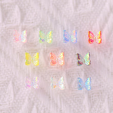 Load image into Gallery viewer, 50pcs Nail Art Butterfly Jewelry Three-dimensional Aurora Symphony Butterfly Jewelry Versatile Nail Decoration Manicure Accessories