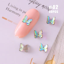 Load image into Gallery viewer, 50pcs Nail Art Butterfly Jewelry Three-dimensional Aurora Symphony Butterfly Jewelry Versatile Nail Decoration Manicure Accessories