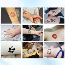 Load image into Gallery viewer, 9.5*5.5cm Small Pattern Tattoo Inkjet Template Body Painting Self-adhesive Tattoo Template Two-layer Hollow Tattoo Template