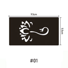 Load image into Gallery viewer, 9.5*5.5cm Small Pattern Tattoo Inkjet Template Body Painting Self-adhesive Tattoo Template Two-layer Hollow Tattoo Template
