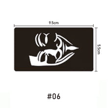 Load image into Gallery viewer, 9.5*5.5cm Small Pattern Tattoo Inkjet Template Body Painting Self-adhesive Tattoo Template Two-layer Hollow Tattoo Template