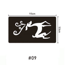 Load image into Gallery viewer, 9.5*5.5cm Small Pattern Tattoo Inkjet Template Body Painting Self-adhesive Tattoo Template Two-layer Hollow Tattoo Template