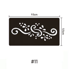 Load image into Gallery viewer, 9.5*5.5cm Small Pattern Tattoo Inkjet Template Body Painting Self-adhesive Tattoo Template Two-layer Hollow Tattoo Template