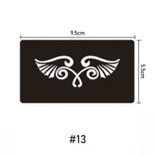 Load image into Gallery viewer, 9.5*5.5cm Small Pattern Tattoo Inkjet Template Body Painting Self-adhesive Tattoo Template Two-layer Hollow Tattoo Template