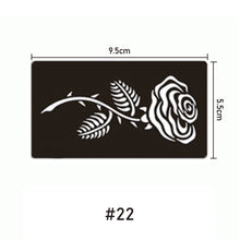 Load image into Gallery viewer, 9.5*5.5cm Small Pattern Tattoo Inkjet Template Body Painting Self-adhesive Tattoo Template Two-layer Hollow Tattoo Template