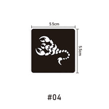 Load image into Gallery viewer, 5.5*5.5cm Small Pattern Tattoo Template Body Painting Self-adhesive Tattoo Template Two-layer Hollow Tattoo Template