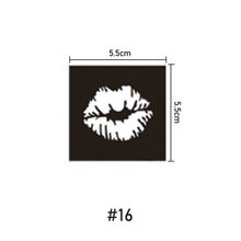 Load image into Gallery viewer, 5.5*5.5cm Small Pattern Tattoo Template Body Painting Self-adhesive Tattoo Template Two-layer Hollow Tattoo Template
