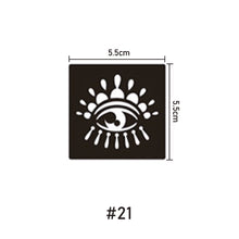 Load image into Gallery viewer, 5.5*5.5cm Small Pattern Tattoo Template Body Painting Self-adhesive Tattoo Template Two-layer Hollow Tattoo Template