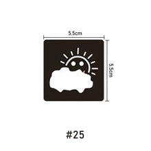 Load image into Gallery viewer, 5.5*5.5cm Small Pattern Tattoo Template Body Painting Self-adhesive Tattoo Template Two-layer Hollow Tattoo Template