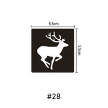Load image into Gallery viewer, 5.5*5.5cm Small Pattern Tattoo Template Body Painting Self-adhesive Tattoo Template Two-layer Hollow Tattoo Template
