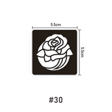 Load image into Gallery viewer, 5.5*5.5cm Small Pattern Tattoo Template Body Painting Self-adhesive Tattoo Template Two-layer Hollow Tattoo Template