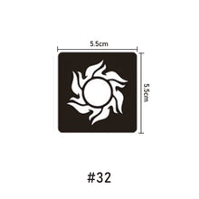 Load image into Gallery viewer, 5.5*5.5cm Small Pattern Tattoo Template Body Painting Self-adhesive Tattoo Template Two-layer Hollow Tattoo Template