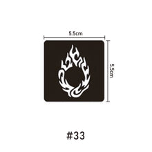 Load image into Gallery viewer, 5.5*5.5cm Small Pattern Tattoo Template Body Painting Self-adhesive Tattoo Template Two-layer Hollow Tattoo Template
