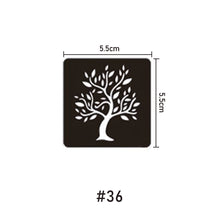 Load image into Gallery viewer, 5.5*5.5cm Small Pattern Tattoo Template Body Painting Self-adhesive Tattoo Template Two-layer Hollow Tattoo Template