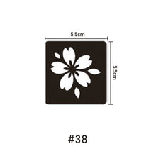 Load image into Gallery viewer, 5.5*5.5cm Small Pattern Tattoo Template Body Painting Self-adhesive Tattoo Template Two-layer Hollow Tattoo Template