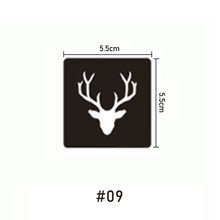 Load image into Gallery viewer, 5.5*5.5cm Small Tattoo Template Body Painting Self-adhesive Tattoo Template Semi-permanent Two-layer Hollow Tattoo Template