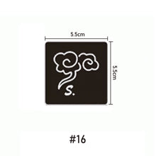 Load image into Gallery viewer, 5.5*5.5cm Small Tattoo Template Body Painting Self-adhesive Tattoo Template Semi-permanent Two-layer Hollow Tattoo Template