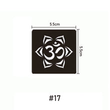 Load image into Gallery viewer, 5.5*5.5cm Small Tattoo Template Body Painting Self-adhesive Tattoo Template Semi-permanent Two-layer Hollow Tattoo Template
