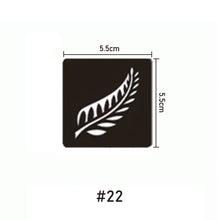 Load image into Gallery viewer, 5.5*5.5cm Small Tattoo Template Body Painting Self-adhesive Tattoo Template Semi-permanent Two-layer Hollow Tattoo Template