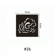 Load image into Gallery viewer, 5.5*5.5cm Small Tattoo Template Body Painting Self-adhesive Tattoo Template Semi-permanent Two-layer Hollow Tattoo Template