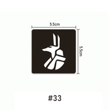 Load image into Gallery viewer, 5.5*5.5cm Small Tattoo Template Body Painting Self-adhesive Tattoo Template Semi-permanent Two-layer Hollow Tattoo Template