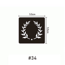 Load image into Gallery viewer, 5.5*5.5cm Small Tattoo Template Body Painting Self-adhesive Tattoo Template Semi-permanent Two-layer Hollow Tattoo Template