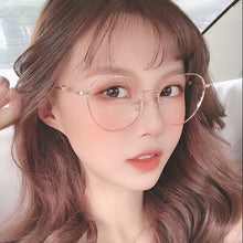 Load image into Gallery viewer, Literary Retro Anti Blue Light Glasses Heart Decorative Metal Glasses Frame Comfortable Transparent Glasses For Women