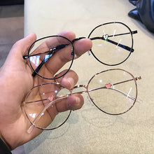 Load image into Gallery viewer, Literary Retro Anti Blue Light Glasses Heart Decorative Metal Glasses Frame Comfortable Transparent Glasses For Women