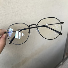 Load image into Gallery viewer, Literary Retro Anti Blue Light Glasses Heart Decorative Metal Glasses Frame Comfortable Transparent Glasses For Women