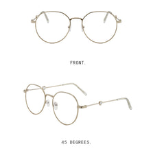 Load image into Gallery viewer, Literary Retro Anti Blue Light Glasses Heart Decorative Metal Glasses Frame Comfortable Transparent Glasses For Women