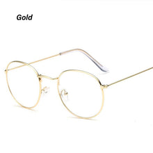 Load image into Gallery viewer, Retro Round Frame Glasses Flat Glasses Metal Frame Glasses Fashion Comfortable Transparent Glasses For Men Women