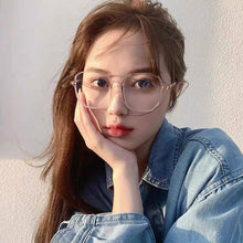Load image into Gallery viewer, Fashion Large Frame Anti-Blue Light Glasses Polygonal Frame Flat Glasses Comfortable Transparent Glasses
