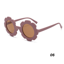 Load image into Gallery viewer, Kids Sunglasses Cute Sunflower Round Frame Frosted Frame Kids Sunglasses Fashionable Colorful Sunglasses For Boys Girls
