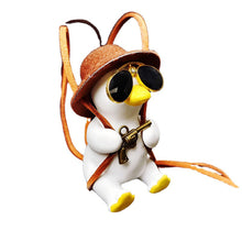 Load image into Gallery viewer, Cute Anime Cowboy Pipe Duck Car Rearview Mirror Pendant Super Cool Revolver Car Decor Pendant Auto Interior Ornament Decoration