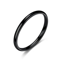 Load image into Gallery viewer, Simple 2mm Titanium Thin Ring Fashion Stainless Steel Ring Casual Finger Jewelry Smooth Couple Ring Classic Love Women Men Birthday gifts