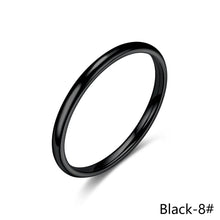 Load image into Gallery viewer, Simple 2mm Titanium Thin Ring Fashion Stainless Steel Ring Casual Finger Jewelry Smooth Couple Ring Classic Love Women Men Birthday gifts