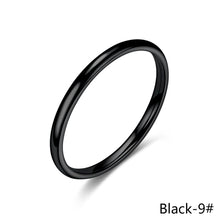 Load image into Gallery viewer, Simple 2mm Titanium Thin Ring Fashion Stainless Steel Ring Casual Finger Jewelry Smooth Couple Ring Classic Love Women Men Birthday gifts