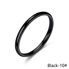 Load image into Gallery viewer, Simple 2mm Titanium Thin Ring Fashion Stainless Steel Ring Casual Finger Jewelry Smooth Couple Ring Classic Love Women Men Birthday gifts