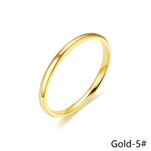 Load image into Gallery viewer, Simple 2mm Titanium Thin Ring Fashion Stainless Steel Ring Casual Finger Jewelry Smooth Couple Ring Classic Love Women Men Birthday gifts