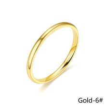Load image into Gallery viewer, Simple 2mm Titanium Thin Ring Fashion Stainless Steel Ring Casual Finger Jewelry Smooth Couple Ring Classic Love Women Men Birthday gifts