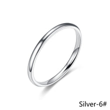 Load image into Gallery viewer, Simple 2mm Titanium Thin Ring Fashion Stainless Steel Ring Casual Finger Jewelry Smooth Couple Ring Classic Love Women Men Birthday gifts