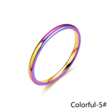 Load image into Gallery viewer, Simple 2mm Titanium Thin Ring Fashion Stainless Steel Ring Casual Finger Jewelry Smooth Couple Ring Classic Love Women Men Birthday gifts