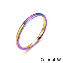 Load image into Gallery viewer, Simple 2mm Titanium Thin Ring Fashion Stainless Steel Ring Casual Finger Jewelry Smooth Couple Ring Classic Love Women Men Birthday gifts