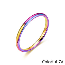 Load image into Gallery viewer, Simple 2mm Titanium Thin Ring Fashion Stainless Steel Ring Casual Finger Jewelry Smooth Couple Ring Classic Love Women Men Birthday gifts